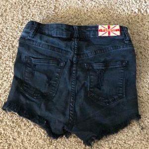 Distressed high waisted shorts